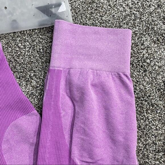 SHEIN Pink Seamless High Waist Workout Leggings Yoga Pants Women Activewear L - Picture 4 of 9